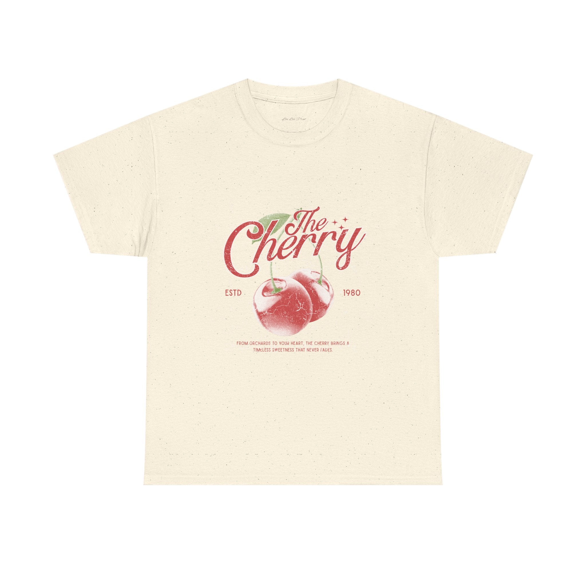 The Cherry Vintage Graphic Tee — Retro Fruit Logo T-Shirt