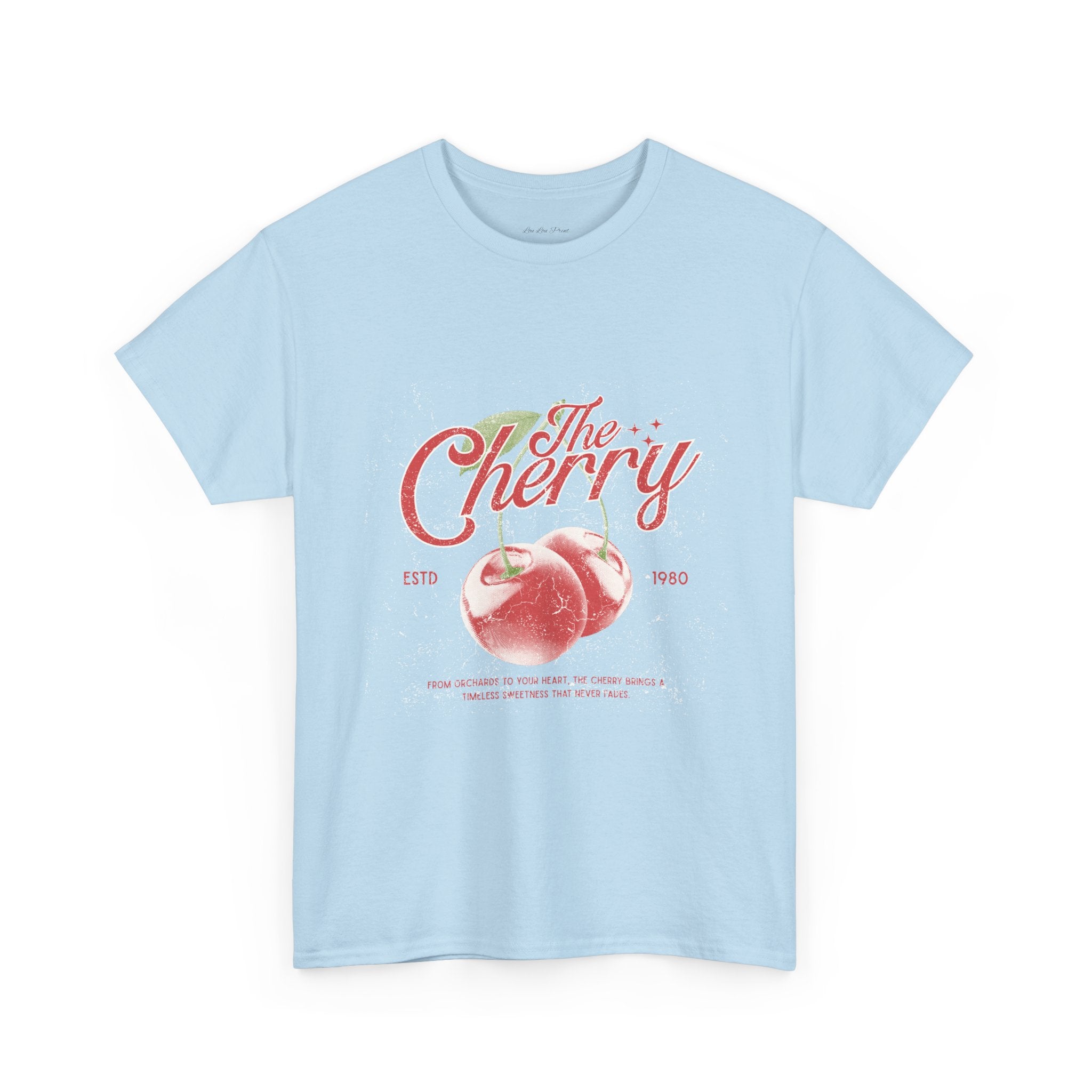 The Cherry Vintage Graphic Tee — Retro Fruit Logo T-Shirt