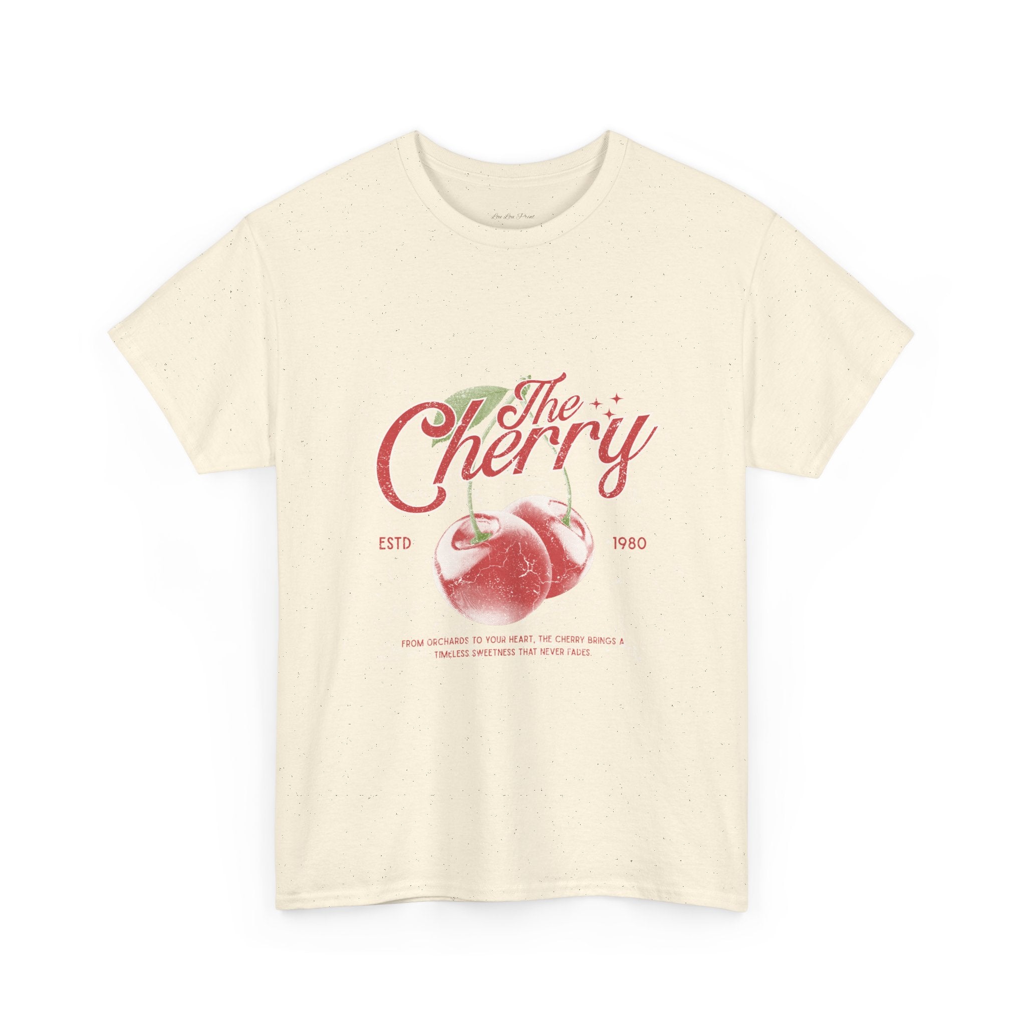 The Cherry Vintage Graphic Tee — Retro Fruit Logo T-Shirt